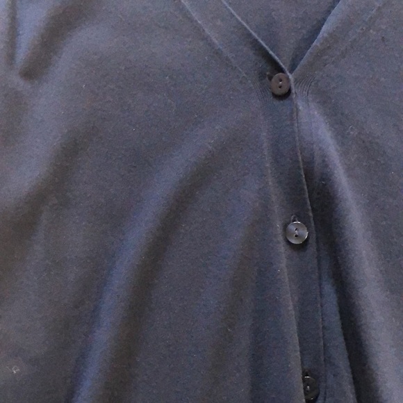 Weekend MaxMara Sottile Dark Blue Viscose-Blend Cardigan - Picture 6 of 10